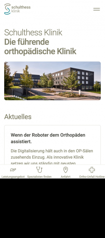 Schulthess Klinik Home Mobile