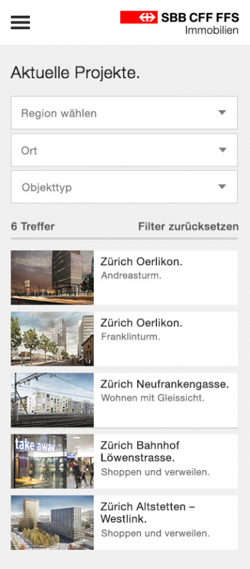 aktuelle projekte mobile