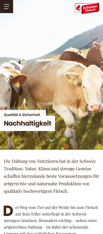 Schweizerfleisch Story Nachhaltigkeit